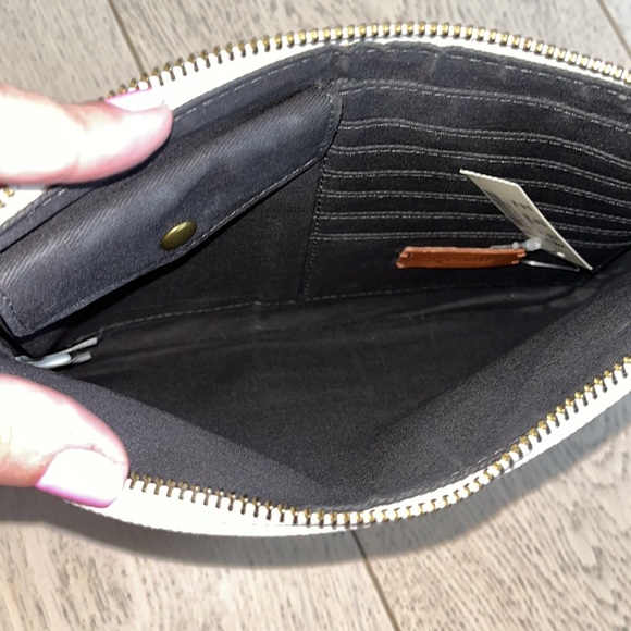 Madewell pink and cream striped canvas pouch - Picture 4 of 6